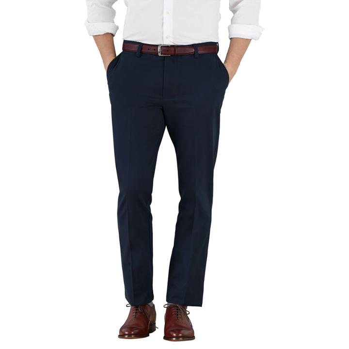 Charles Tyrwhitt Charles Tyrwhitt Navy Flat Front Extra Slim Fit Non-iron Chinos (300)