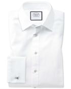 Charles Tyrwhitt Classic Fit Fine Herringbone White Cotton Dress Shirt Single Cuff Size 15/33 By Charles Tyrwhitt
