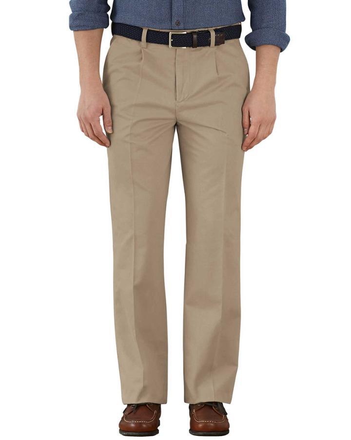 Charles Tyrwhitt Charles Tyrwhitt Stone Classic Fit Single Pleat Chinos
