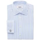 Charles Tyrwhitt Charles Tyrwhitt White And Sky Twill Stripe Non-iron Slim Fit Shirt (14.5 - 33)