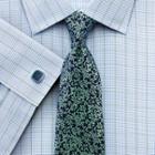Charles Tyrwhitt Charles Tyrwhitt Classic Fit Non-iron Check Green Cotton Dress Shirt Size 15/34