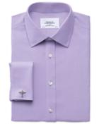 Charles Tyrwhitt Slim Fit Non-iron Twill Lilac Cotton Dress Shirt French Cuff Size 15/34 By Charles Tyrwhitt