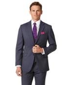  Airforce Stripe Slim Fit Panama Business Suit Wool Jacket Size 36 By Charles Tyrwhitt