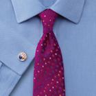 Charles Tyrwhitt Charles Tyrwhitt Extra Slim Fit Non-iron Mini Herringbone Blue Cotton Dress Shirt Size 16/33
