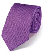 Charles Tyrwhitt Charles Tyrwhitt Lilac Silk Luxury Italian Grenadine Plain Tie