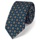 Charles Tyrwhitt Charles Tyrwhitt Luxury Slim Navy Medallion Printed Wool Tie