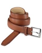  Dark Tan Leather Dress Belt Size 34-36 By Charles Tyrwhitt