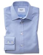 Charles Tyrwhitt Slim Fit Egyptian Cotton Spot Weave Sky Blue Dress Shirt Single Cuff Size 14.5/33 By Charles Tyrwhitt