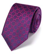 Charles Tyrwhitt Purple Silk Circle Link Classic Tie By Charles Tyrwhitt
