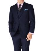 Charles Tyrwhitt Navy Classic Fit British Serge Luxury Suit Wool Jacket Size 36 By Charles Tyrwhitt