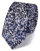 Charles Tyrwhitt Slim Grey Silk Triangle Luxury Tie By Charles Tyrwhitt