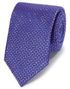  Lilac Geometric Silk English Luxury Tie By Charles Tyrwhitt