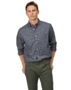  Classic Fit Grey Check Soft Wash Non-iron Twill Cotton Casual Shirt Single Cuff Size Small By Charles Tyrwhitt