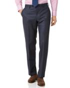  Airforce Blue Classic Fit Flannel Business Suit Wool Pants Size W42 L38 By Charles Tyrwhitt