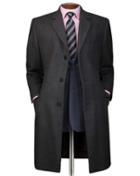  Grey Wool And Cashmere Overwool/cashmere Coat Size 36 By Charles Tyrwhitt