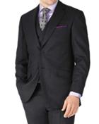 Charles Tyrwhitt Charcoal Classic Fit British Serge Luxury Suit Wool Jacket Size 36 By Charles Tyrwhitt