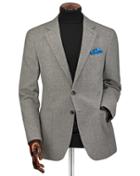  Classic Fit Light Grey Wool Flannel Wool Jacket Size 42 By Charles Tyrwhitt