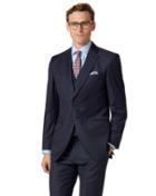  Navy Slim Fit Italian Twill Luxury Suit Wool Jacket Size 40 By Charles Tyrwhitt