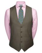  Olive Adjustable Fit Twill Business Suit Wool Vests Size W38 By Charles Tyrwhitt