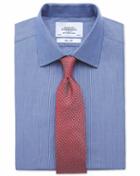 Charles Tyrwhitt Slim Fit Fine Stripe Navy Cotton Dress Shirt French Cuff Size 14.5/33 By Charles Tyrwhitt