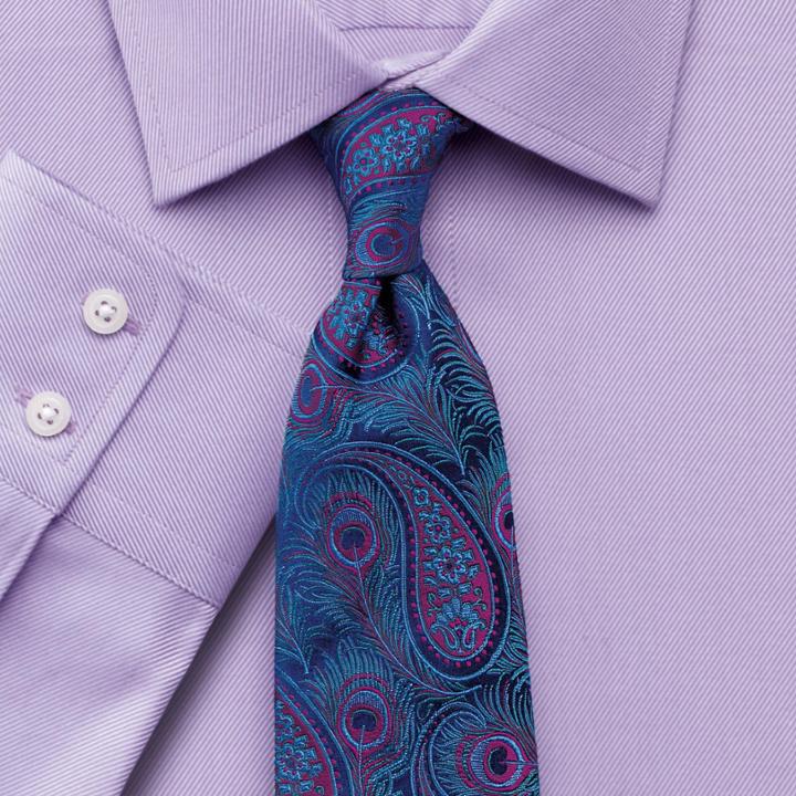 Charles Tyrwhitt Charles Tyrwhitt Slim Fit Egyptian Cotton Cavalry Twill Lilac Shirt