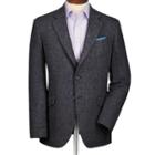 Charles Tyrwhitt Charles Tyrwhitt Grey Slim Fit Windowpane British Tweed Wool Jacket Size 38