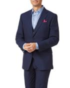  Navy Slim Fit Panama Stripe Business Suit Wool Jacket Size 38 By Charles Tyrwhitt