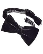 Charles Tyrwhitt Black Cotton Velvet Luxury Ready-tied Bow Tie By Charles Tyrwhitt