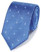  Bright Blue Paisley Classic Silk Tie By Charles Tyrwhitt