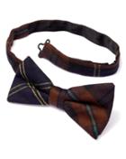 Charles Tyrwhitt Brown Silk Classic Country Check Ready-tied Cotton Bow Tie By Charles Tyrwhitt
