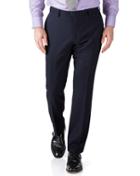 Charles Tyrwhitt Charles Tyrwhitt Dark Blue Stripe Slim Fit Flannel Business Suit Wool Pants Size W30 L38