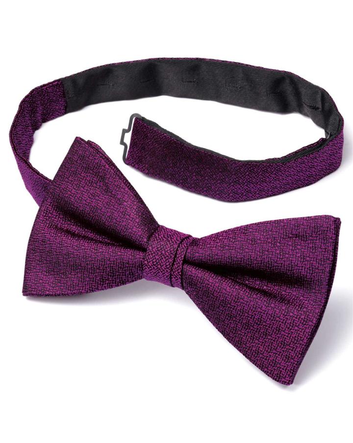 Charles Tyrwhitt Charles Tyrwhitt Fuchsia Silk Ready-tied Bow Tie