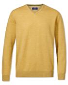  Yellow Merino Wool V-neck Sweater Size Medium By Charles Tyrwhitt