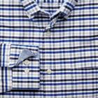 Charles Tyrwhitt Charles Tyrwhitt Slim Fit Navy, Blue And Grey Melange Gingham Washed Oxford Shirt