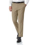  Tan Slim Fit Italian Wool Tailored Pants Size W32 L30 By Charles Tyrwhitt