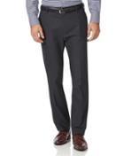 Charcoal Classic Fit Stretch Non-iron Cotton Tailored Pants Size W32 L30 By Charles Tyrwhitt