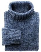 Charles Tyrwhitt Blue Mouline Roll Neck Wool Sweater Size Xxxl By Charles Tyrwhitt