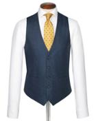 Charles Tyrwhitt Blue Twill Business Suit Wool Vest Size W40 By Charles Tyrwhitt