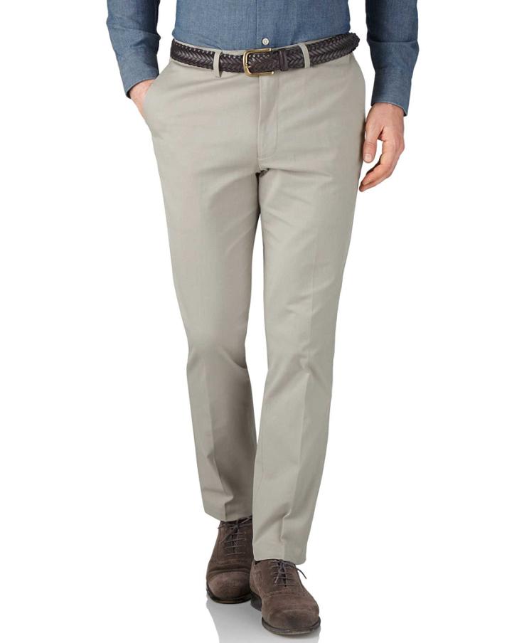 Charles Tyrwhitt Charles Tyrwhitt Stone Extra Slim Fit Stretch Cavalry Twill Pants Size W32 L32