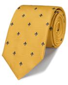 Charles Tyrwhitt Charles Tyrwhitt Gold Silk Classic Fleur-de-lys Tie
