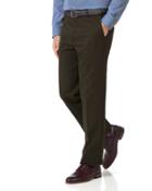 Charles Tyrwhitt Brown Classic Fit Flat Front Non-iron Cotton Chino Pants Size W32 L30 By Charles Tyrwhitt