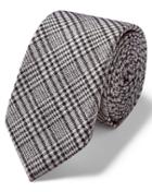  Grey Prince Of Wales Checkered Slim Wool Tie By Charles Tyrwhitt