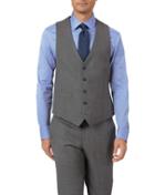  Light Grey Adjustable Fit Sharkskin Travel Suit Wool Vest Size W36 By Charles Tyrwhitt