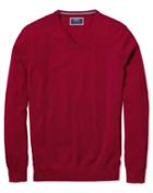  Red V-neck Cashmere Sweater Size Large By Charles Tyrwhitt