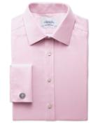 Charles Tyrwhitt Classic Fit Non-iron Herringbone Light Pink Cotton Dress Shirt Single Cuff Size 15/34 By Charles Tyrwhitt