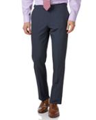  Blue Panama Slim Fit British Suit Wool Pants Size W30 L32 By Charles Tyrwhitt