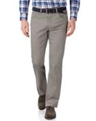 Charles Tyrwhitt Charles Tyrwhitt Silver Classic Fit Stretch Pique 5 Pocket Cotton Tailored Pants Size W32 L30