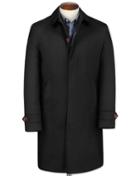 Charles Tyrwhitt Charles Tyrwhitt Classic Fit Black Raincotton Coat Size 36