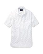 Charles Tyrwhitt Charles Tyrwhitt Slim Fit Short Sleeve Coup White And Navy Shirt