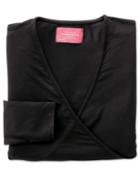Charles Tyrwhitt Charles Tyrwhitt Women's Black Jersey Wrap Top